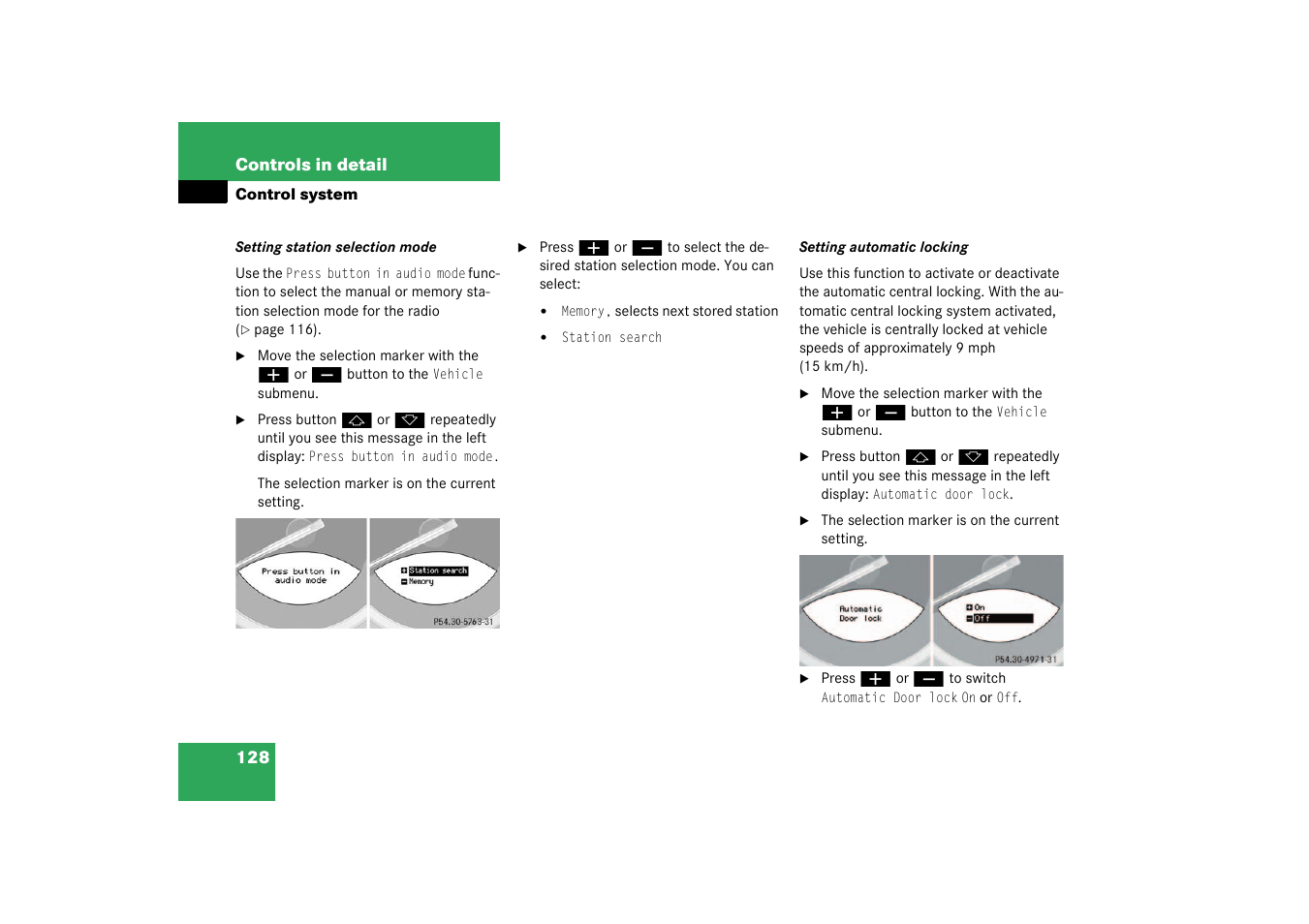 Mercedes-Benz 2003 SL 55 AMG User Manual | Page 128 / 376