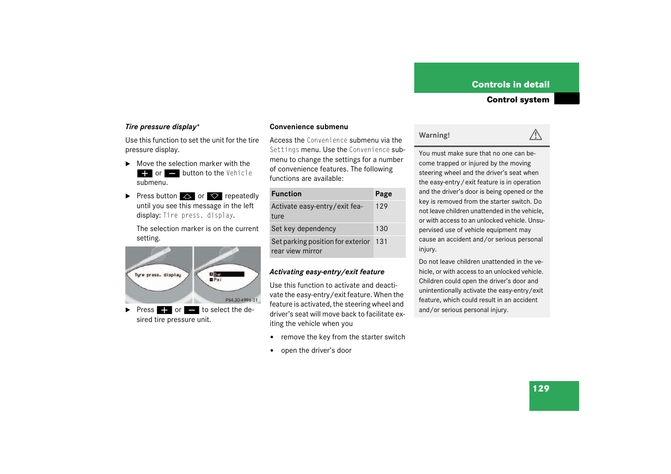 Mercedes-Benz 2003 SL 55 AMG User Manual | Page 129 / 376
