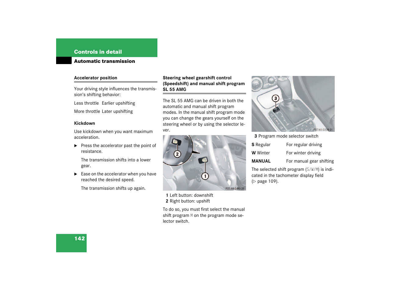 Mercedes-Benz 2003 SL 55 AMG User Manual | Page 142 / 376