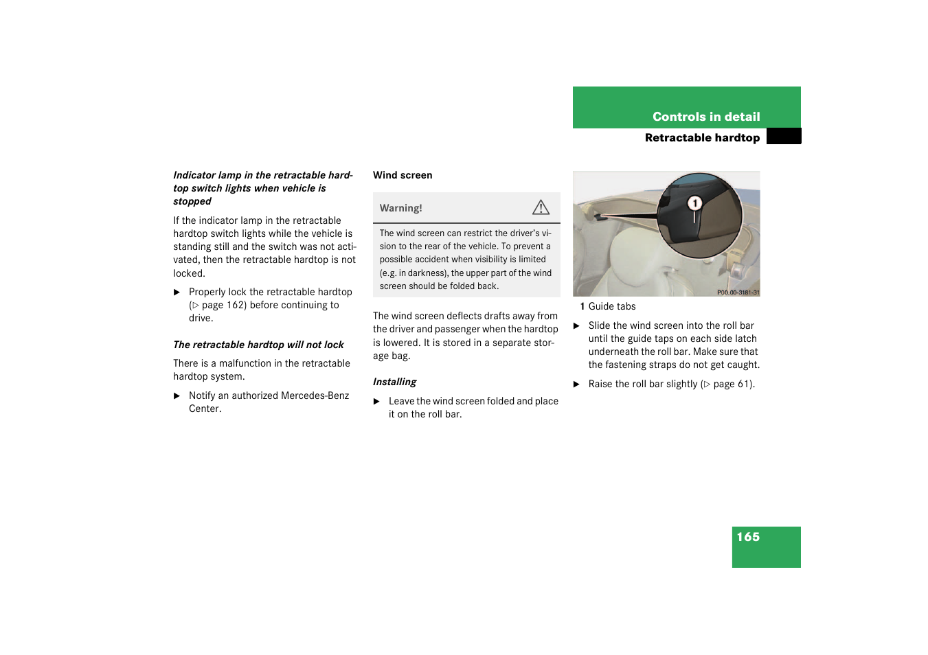 Mercedes-Benz 2003 SL 55 AMG User Manual | Page 165 / 376