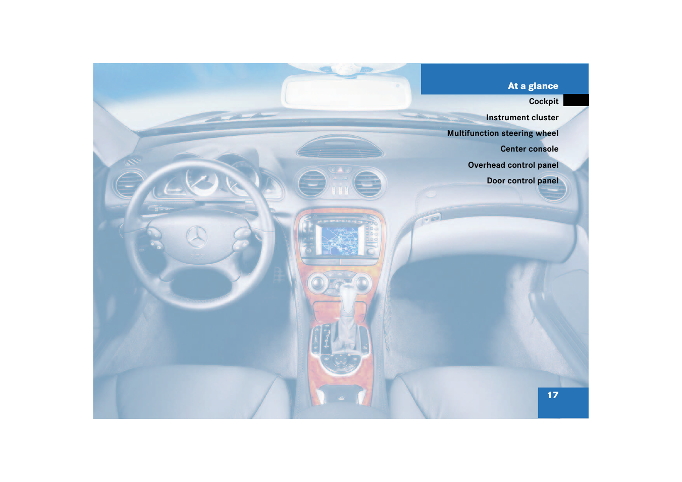 At a glance | Mercedes-Benz 2003 SL 55 AMG User Manual | Page 17 / 376