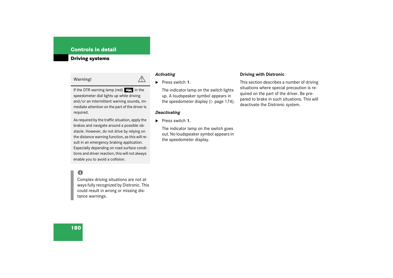 Mercedes-Benz 2003 SL 55 AMG User Manual | Page 180 / 376