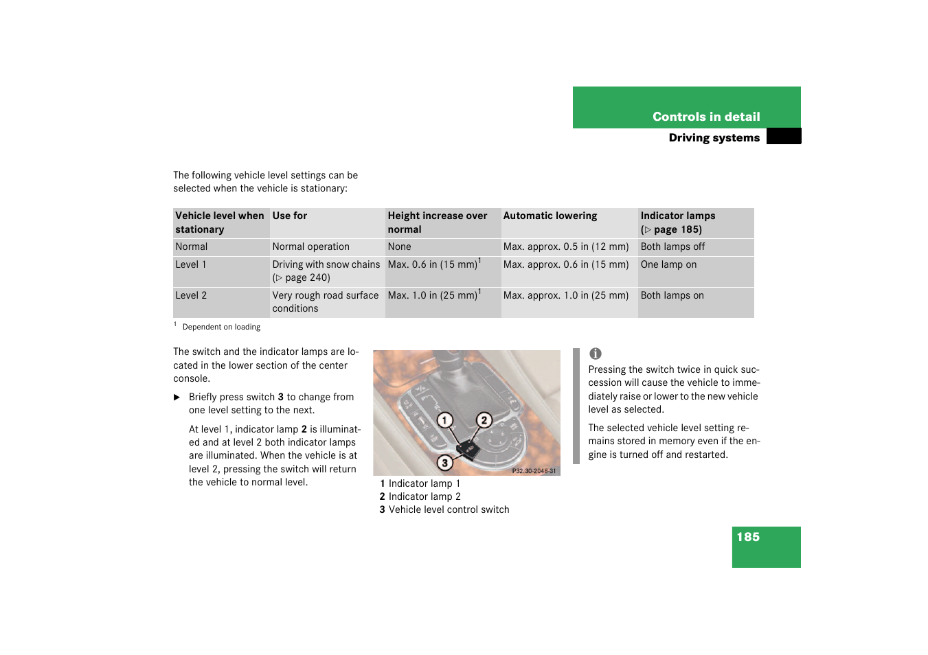 Mercedes-Benz 2003 SL 55 AMG User Manual | Page 185 / 376