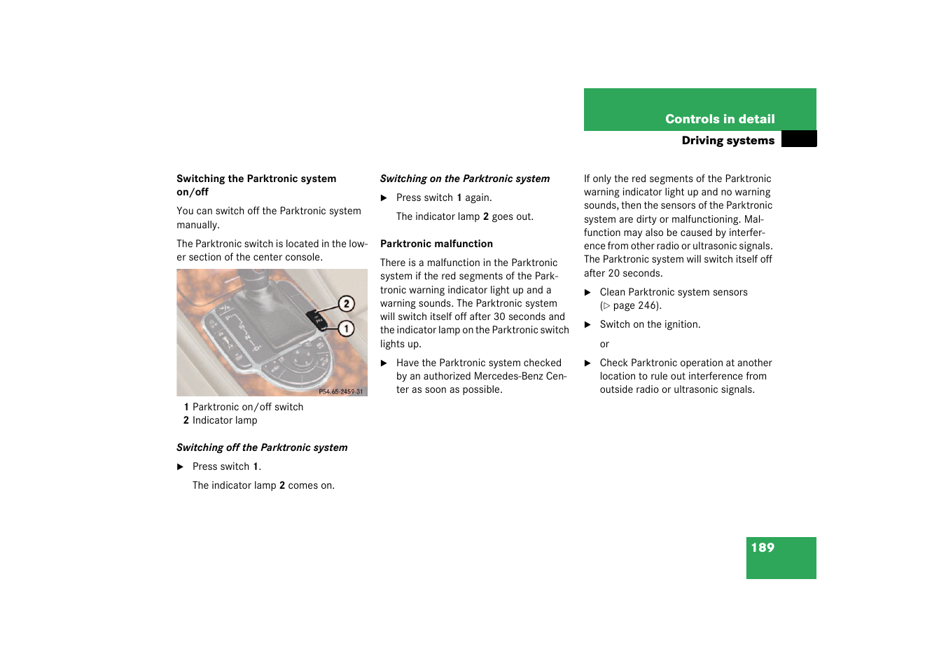 Mercedes-Benz 2003 SL 55 AMG User Manual | Page 189 / 376