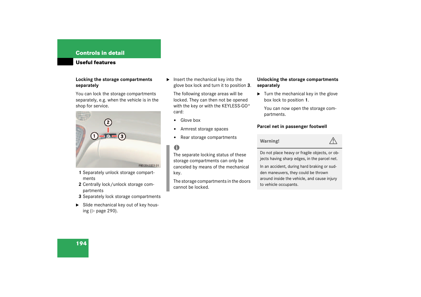 Mercedes-Benz 2003 SL 55 AMG User Manual | Page 194 / 376