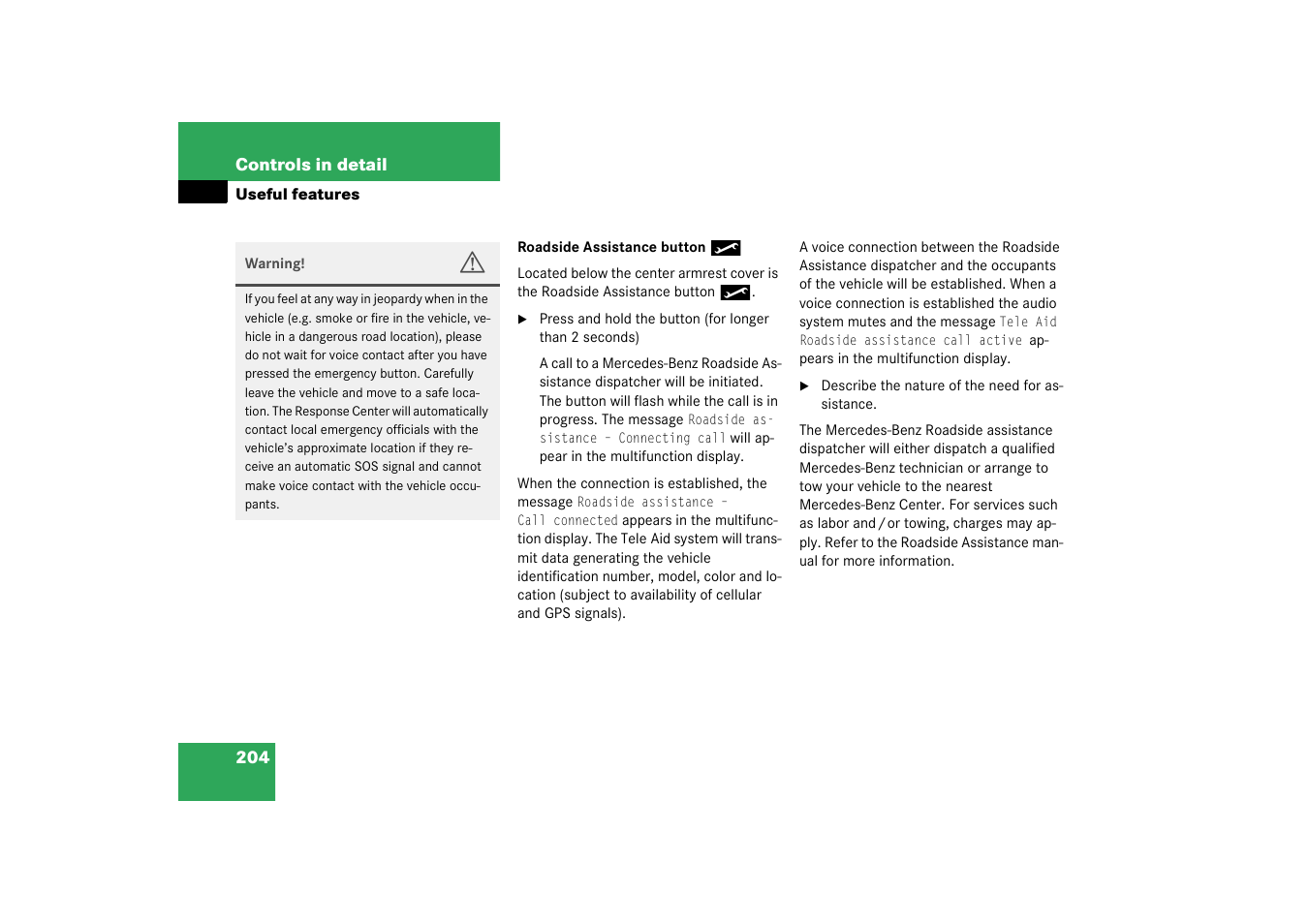 Mercedes-Benz 2003 SL 55 AMG User Manual | Page 204 / 376