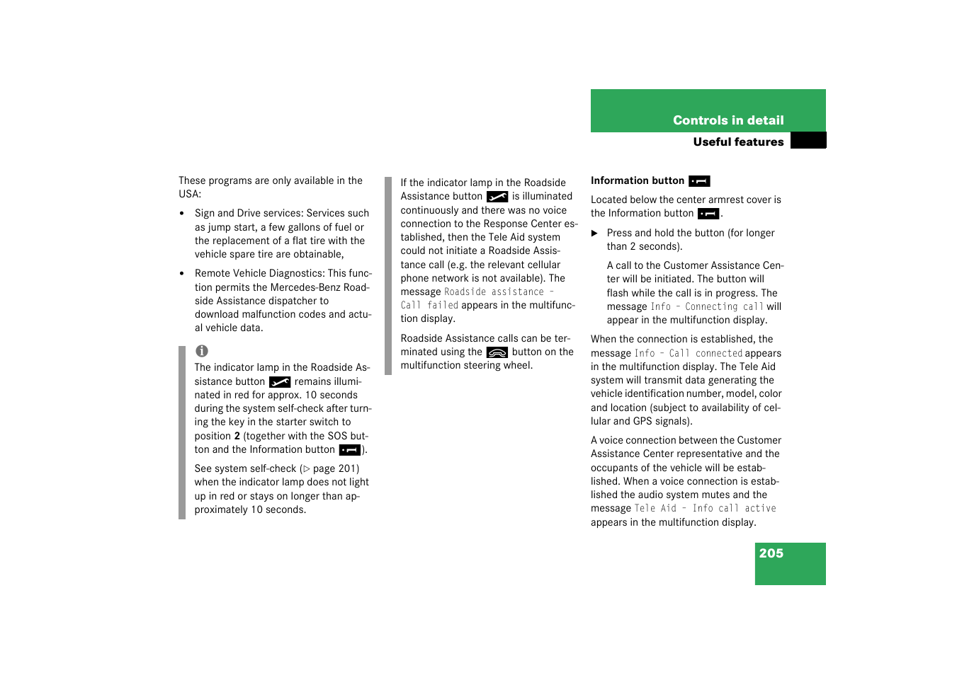 Mercedes-Benz 2003 SL 55 AMG User Manual | Page 205 / 376