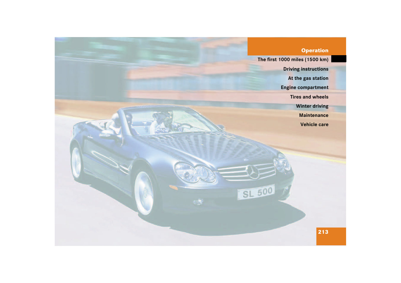 Operation | Mercedes-Benz 2003 SL 55 AMG User Manual | Page 213 / 376