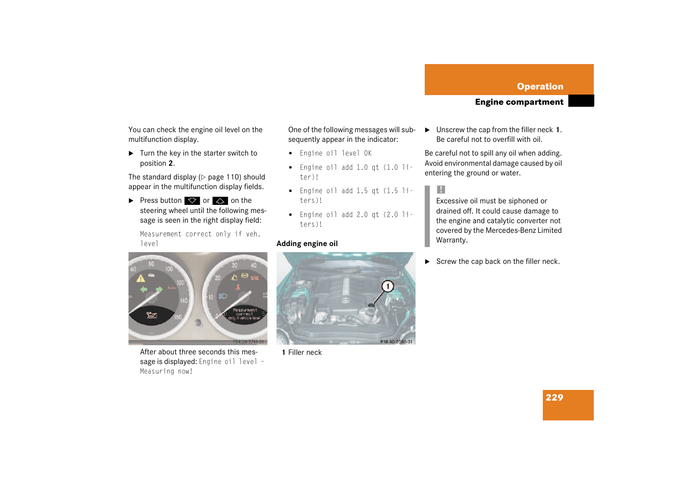 Mercedes-Benz 2003 SL 55 AMG User Manual | Page 229 / 376
