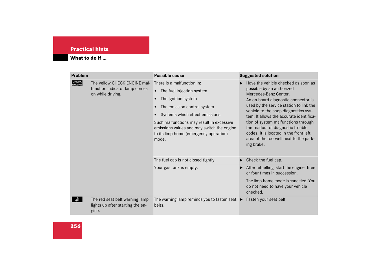 Mercedes-Benz 2003 SL 55 AMG User Manual | Page 256 / 376