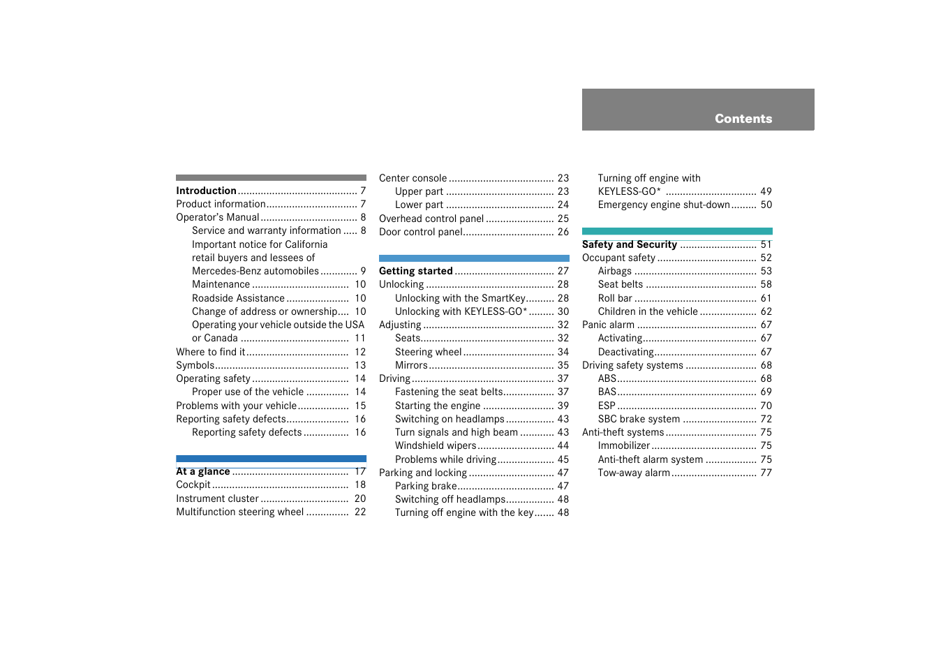 Mercedes-Benz 2003 SL 55 AMG User Manual | Page 3 / 376