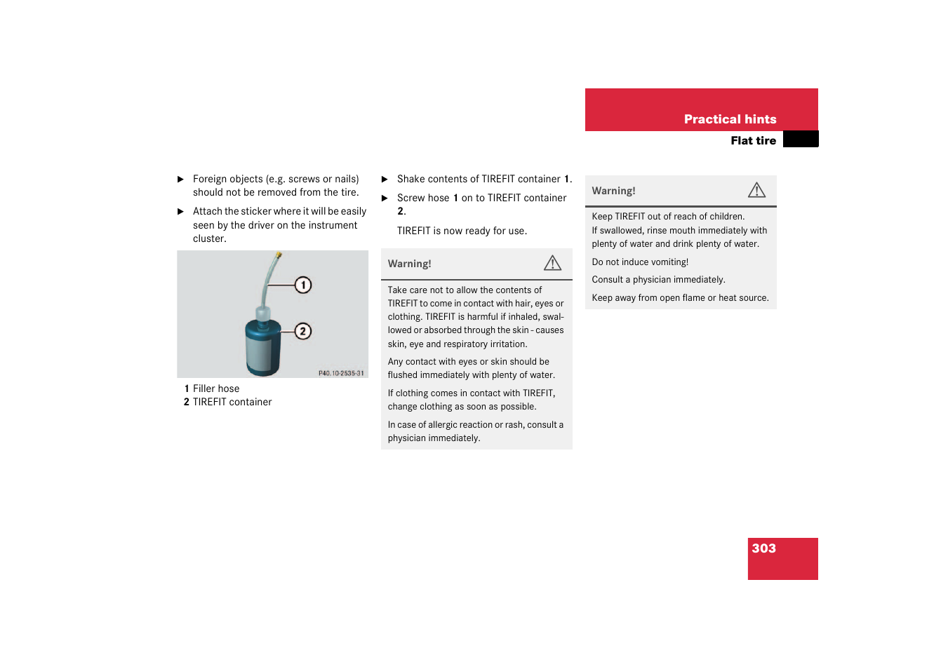 Mercedes-Benz 2003 SL 55 AMG User Manual | Page 303 / 376