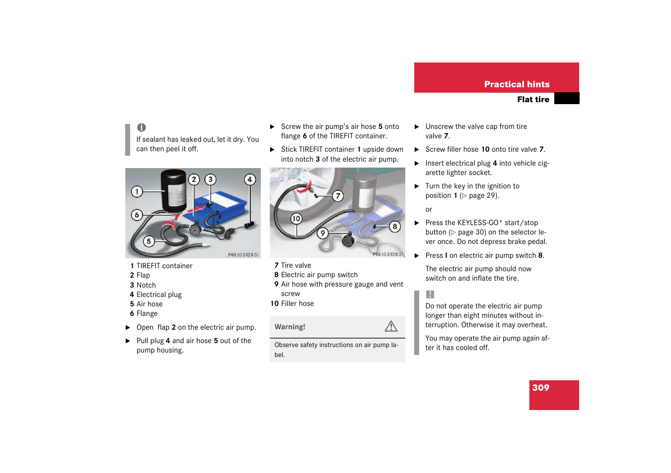 Mercedes-Benz 2003 SL 55 AMG User Manual | Page 309 / 376