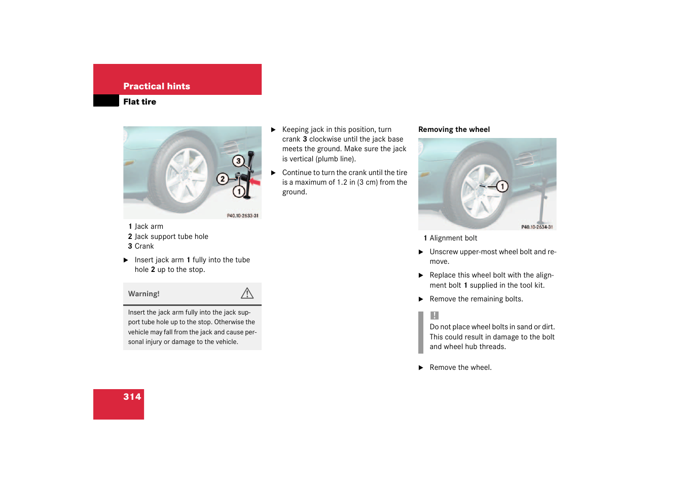 Mercedes-Benz 2003 SL 55 AMG User Manual | Page 314 / 376