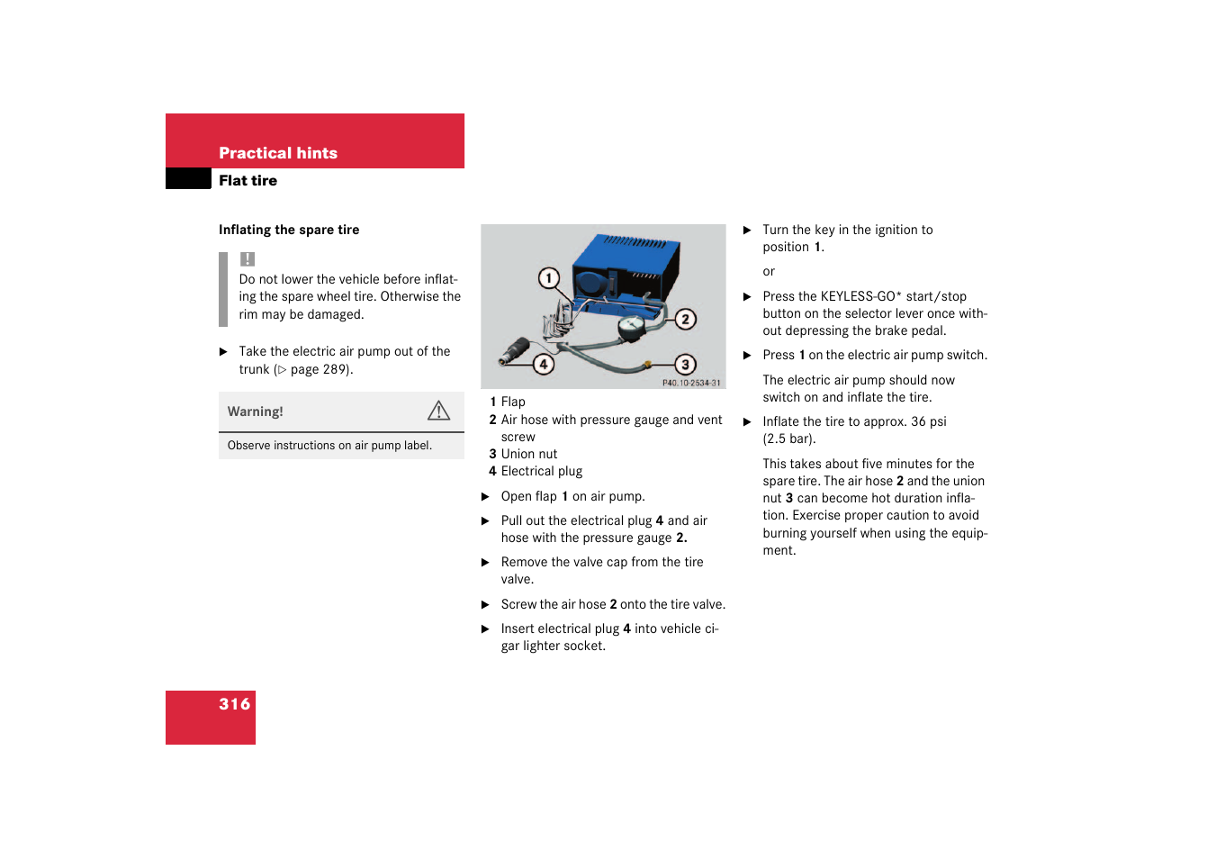 Mercedes-Benz 2003 SL 55 AMG User Manual | Page 316 / 376