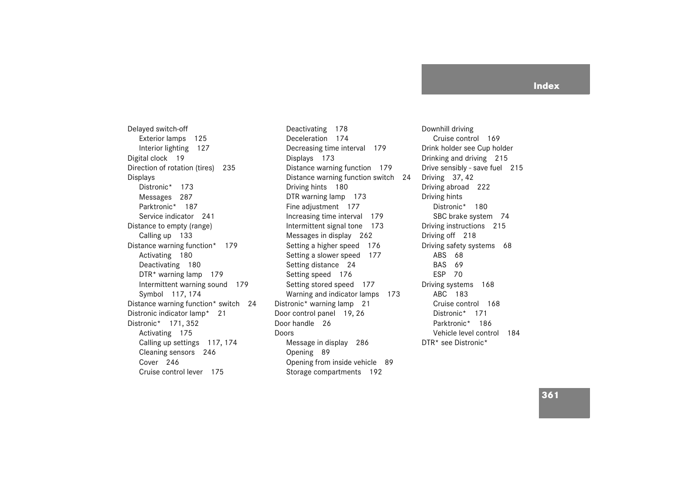 Mercedes-Benz 2003 SL 55 AMG User Manual | Page 361 / 376