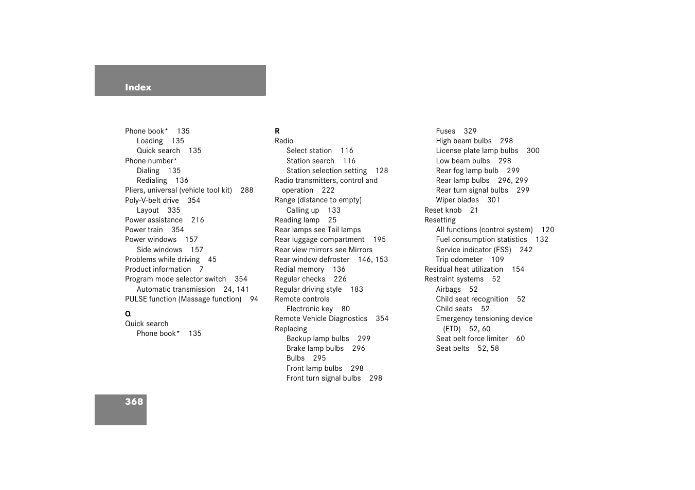 Mercedes-Benz 2003 SL 55 AMG User Manual | Page 368 / 376