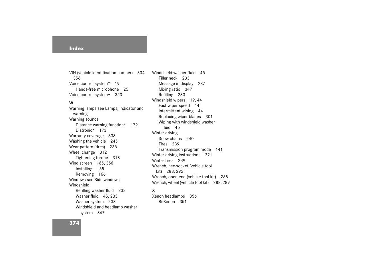 Mercedes-Benz 2003 SL 55 AMG User Manual | Page 374 / 376