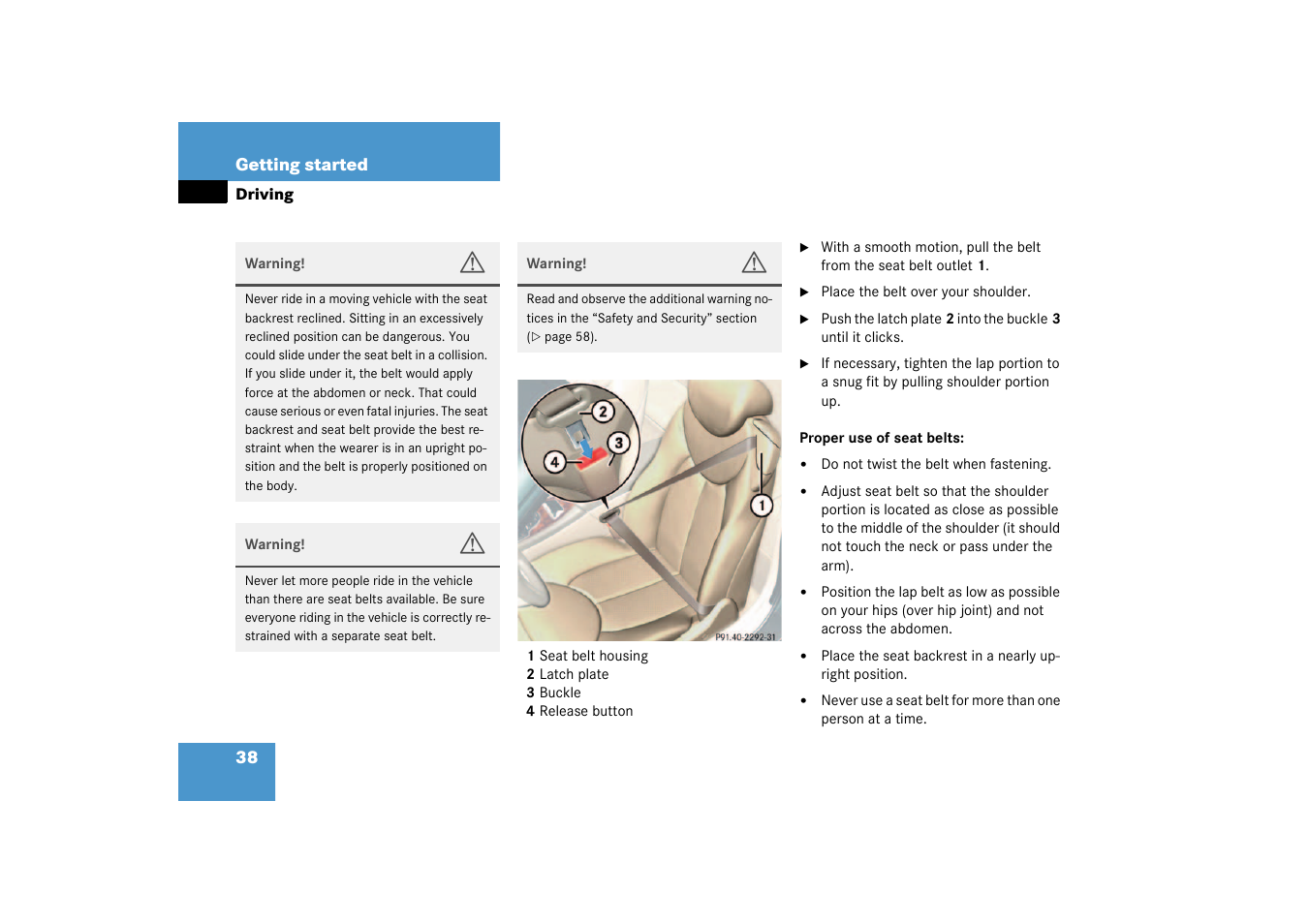 Mercedes-Benz 2003 SL 55 AMG User Manual | Page 38 / 376