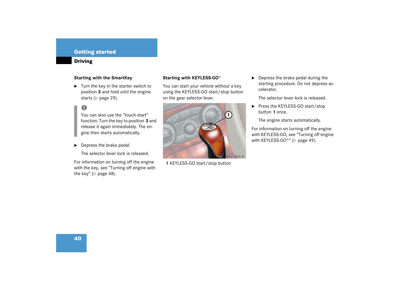 Mercedes-Benz 2003 SL 55 AMG User Manual | Page 40 / 376