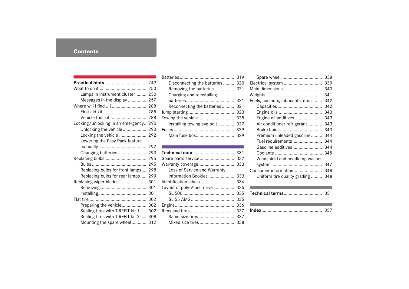 Mercedes-Benz 2003 SL 55 AMG User Manual | Page 6 / 376