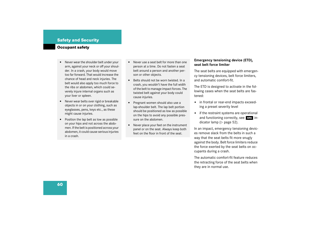 Mercedes-Benz 2003 SL 55 AMG User Manual | Page 60 / 376