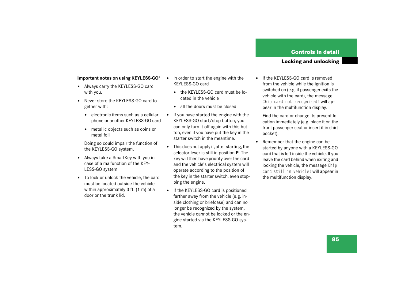 Mercedes-Benz 2003 SL 55 AMG User Manual | Page 85 / 376