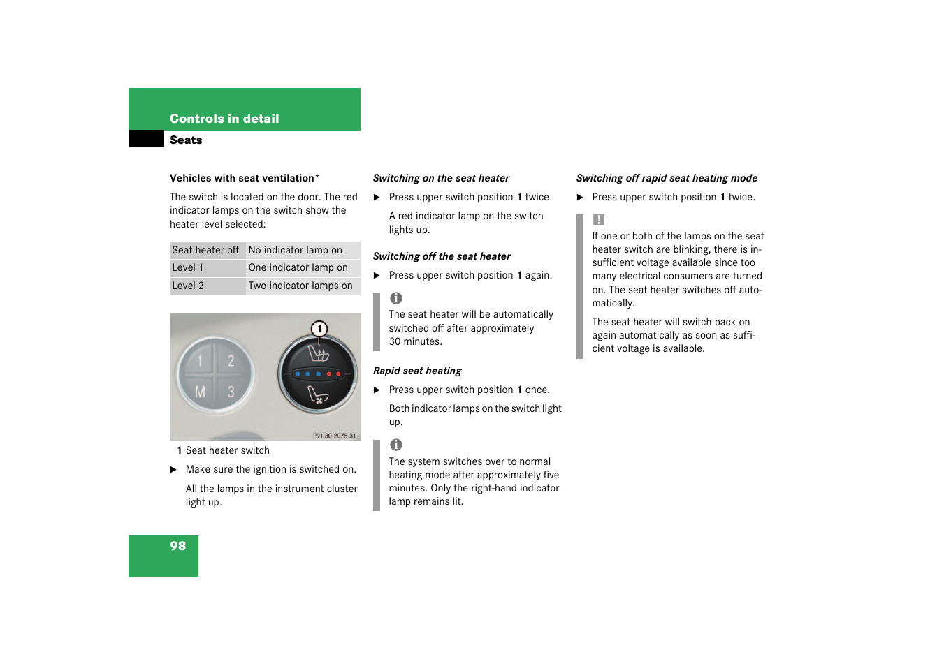 Mercedes-Benz 2003 SL 55 AMG User Manual | Page 98 / 376