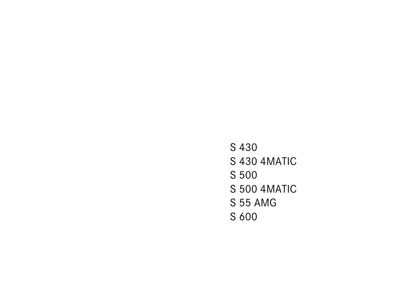 Mercedes-Benz 2003 S 500 User Manual | 416 pages