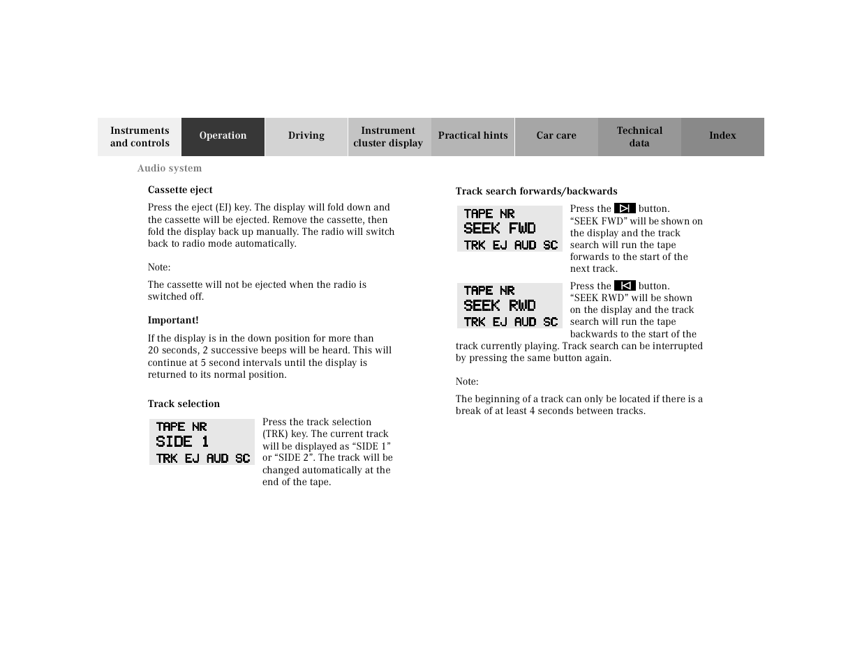 Mercedes-Benz 2000 CLK 320 User Manual | Page 134 / 323