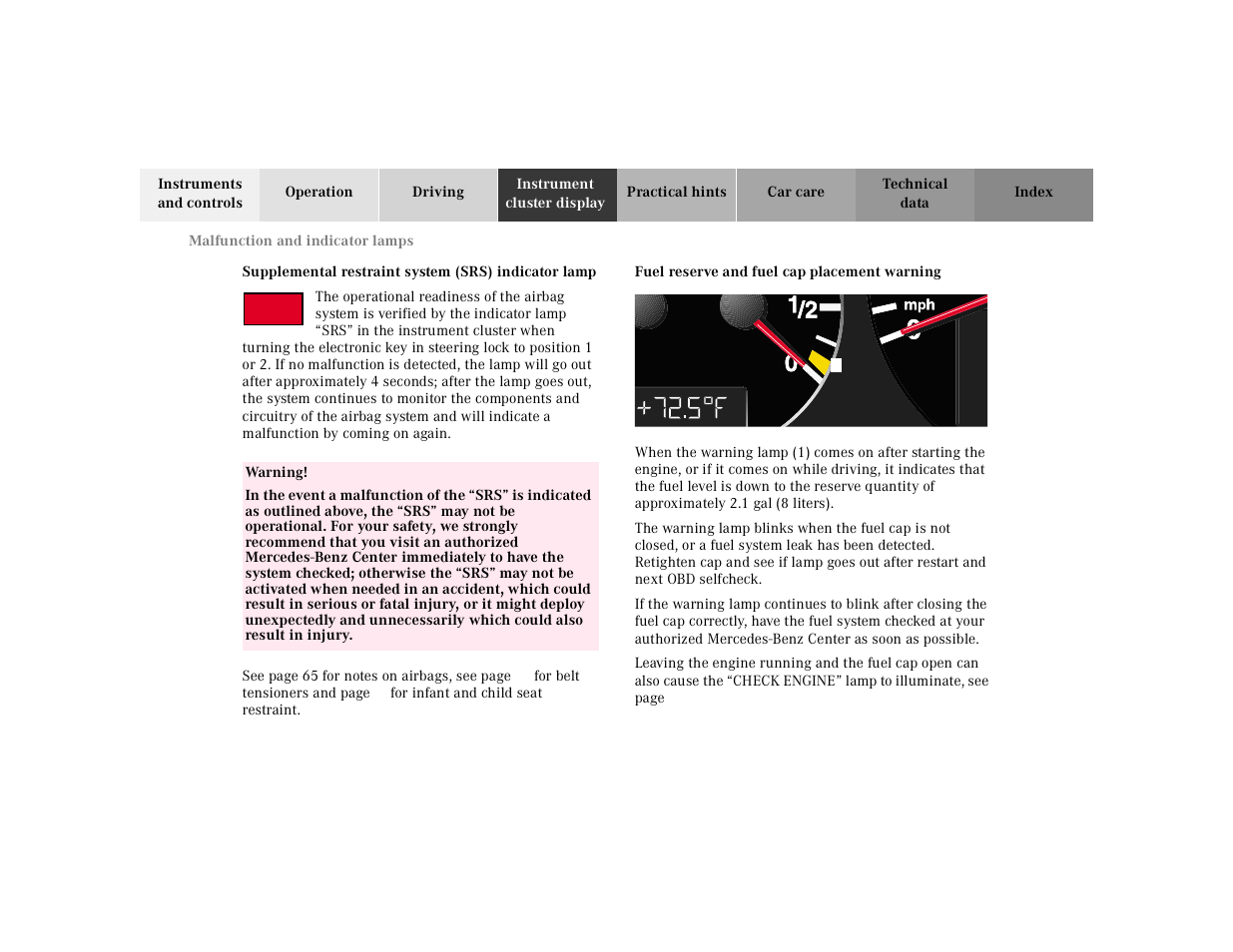 Mercedes-Benz 2000 CLK 320 User Manual | Page 218 / 323