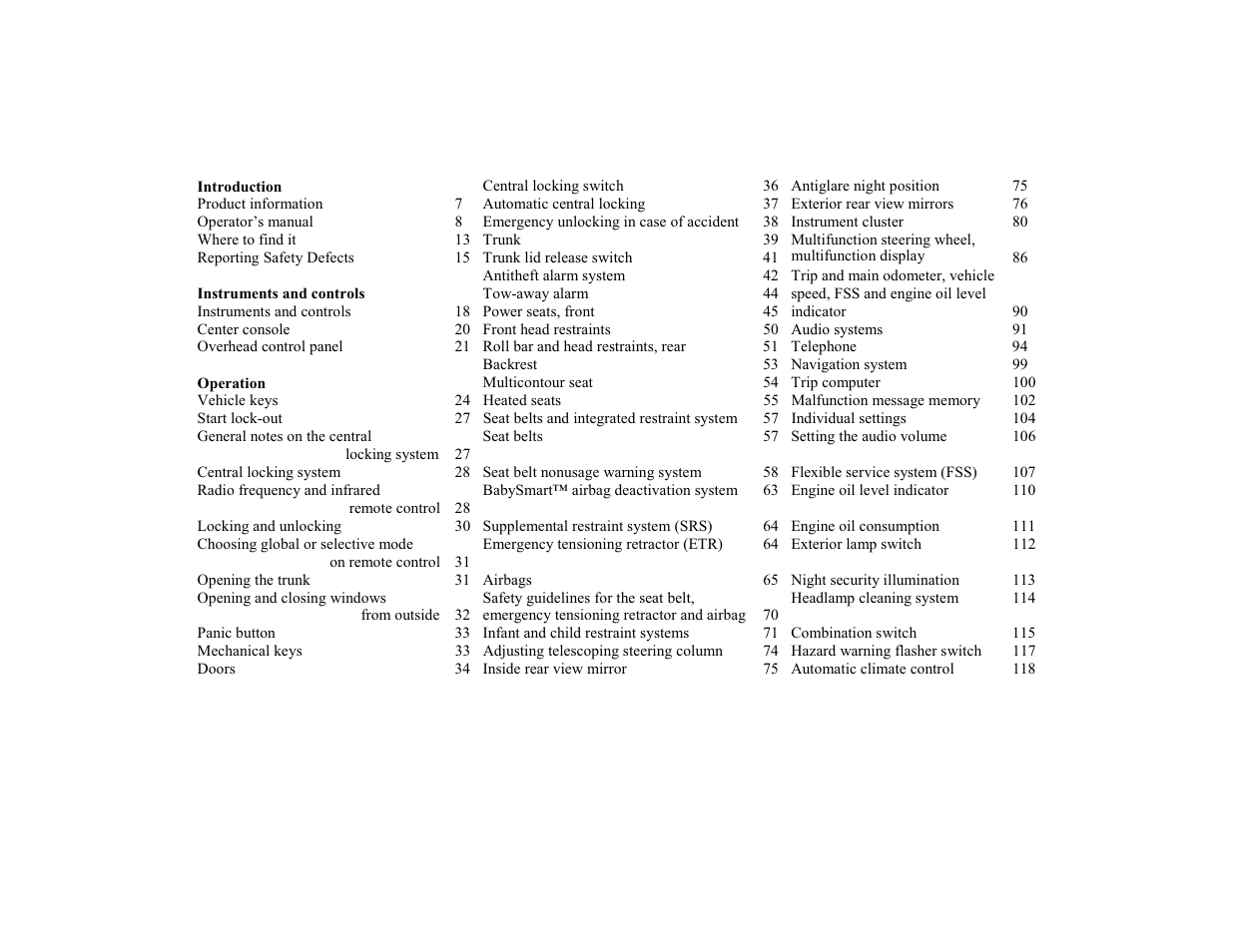 Mercedes-Benz 2000 CLK 320 User Manual | Page 3 / 323