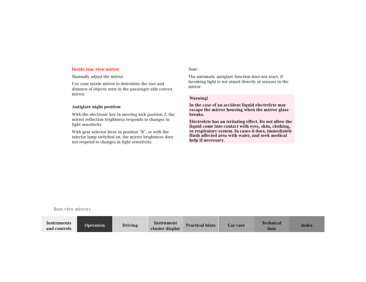 Mercedes-Benz 2000 CLK 320 User Manual | Page 75 / 323
