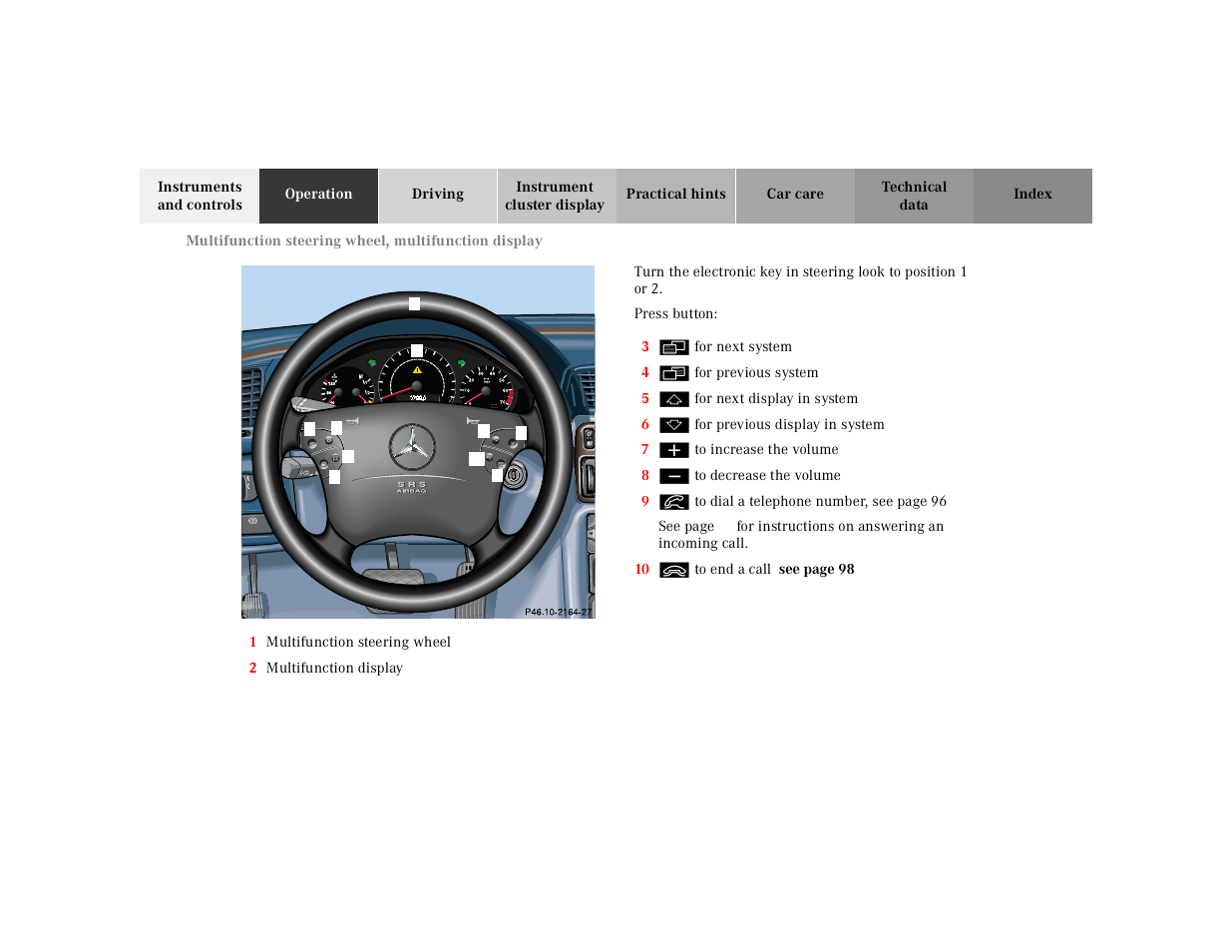 Mercedes-Benz 2000 CLK 320 User Manual | Page 88 / 323