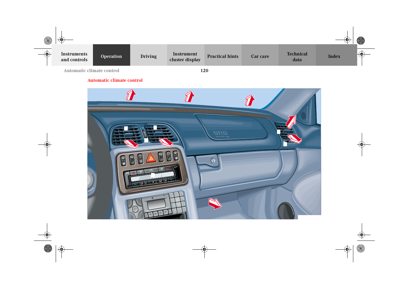 Automatic climate control, Dolby-ste reo | Mercedes-Benz 2002 CLK 320  EN User Manual | Page 123 / 346