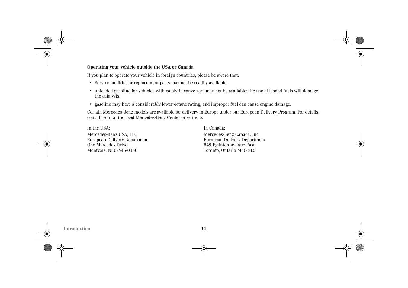 Mercedes-Benz 2002 CLK 320  EN User Manual | Page 14 / 346