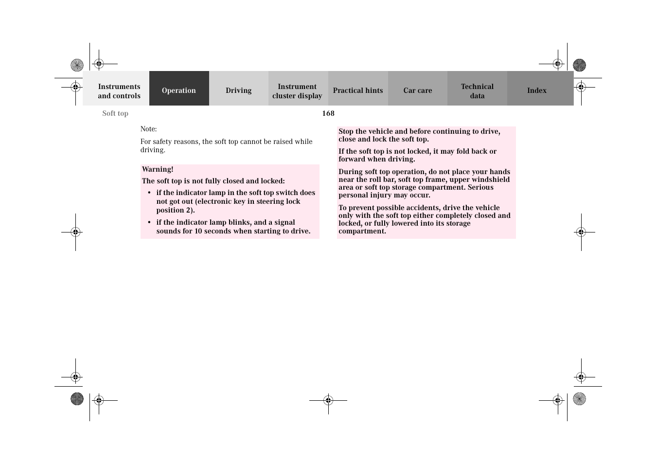 Mercedes-Benz 2002 CLK 320  EN User Manual | Page 171 / 346
