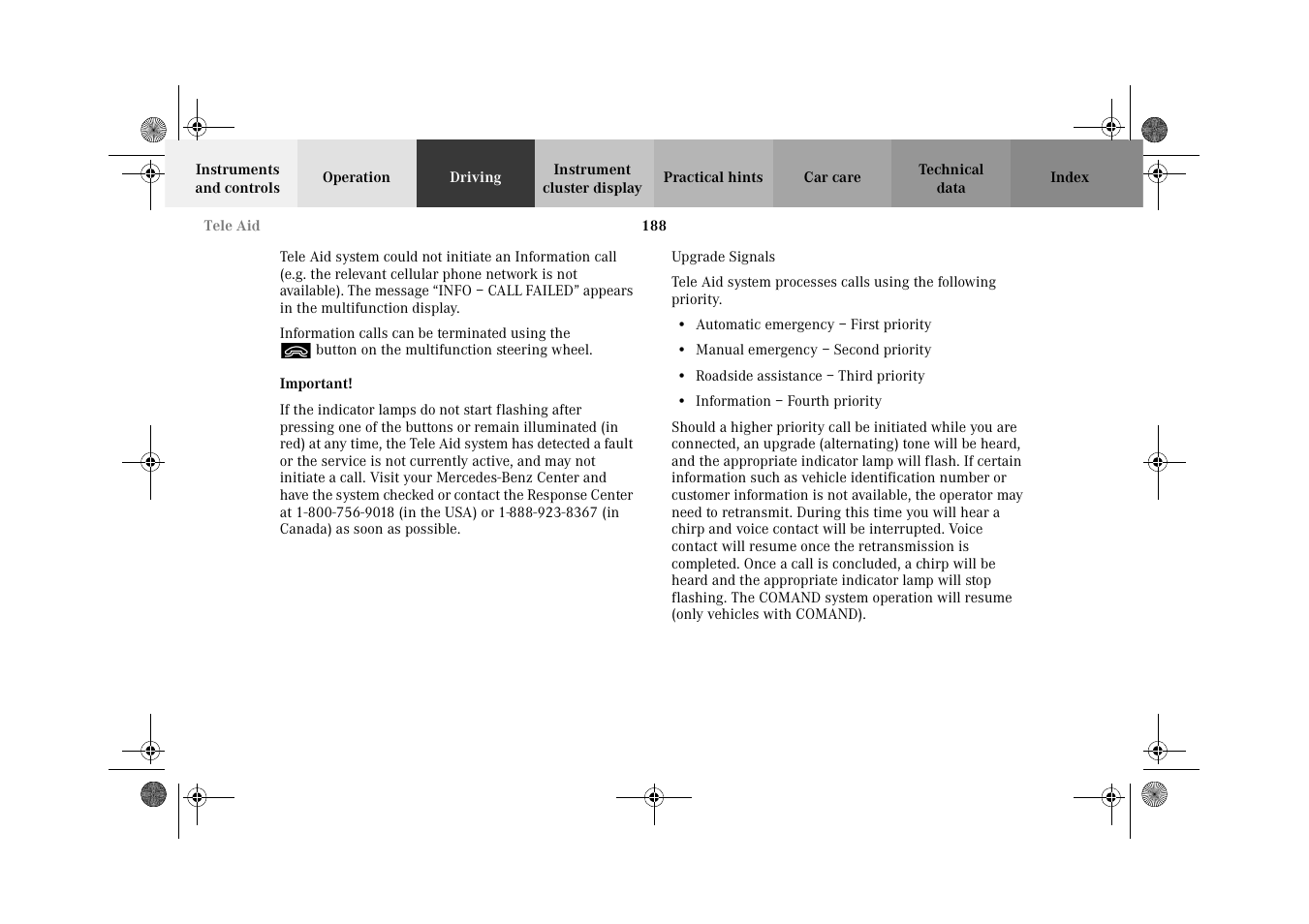 Mercedes-Benz 2002 CLK 320  EN User Manual | Page 191 / 346