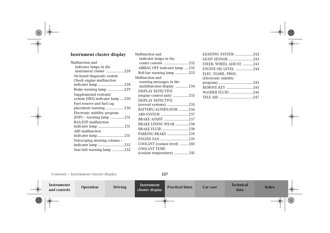 Mercedes-Benz 2002 CLK 320  EN User Manual | Page 230 / 346