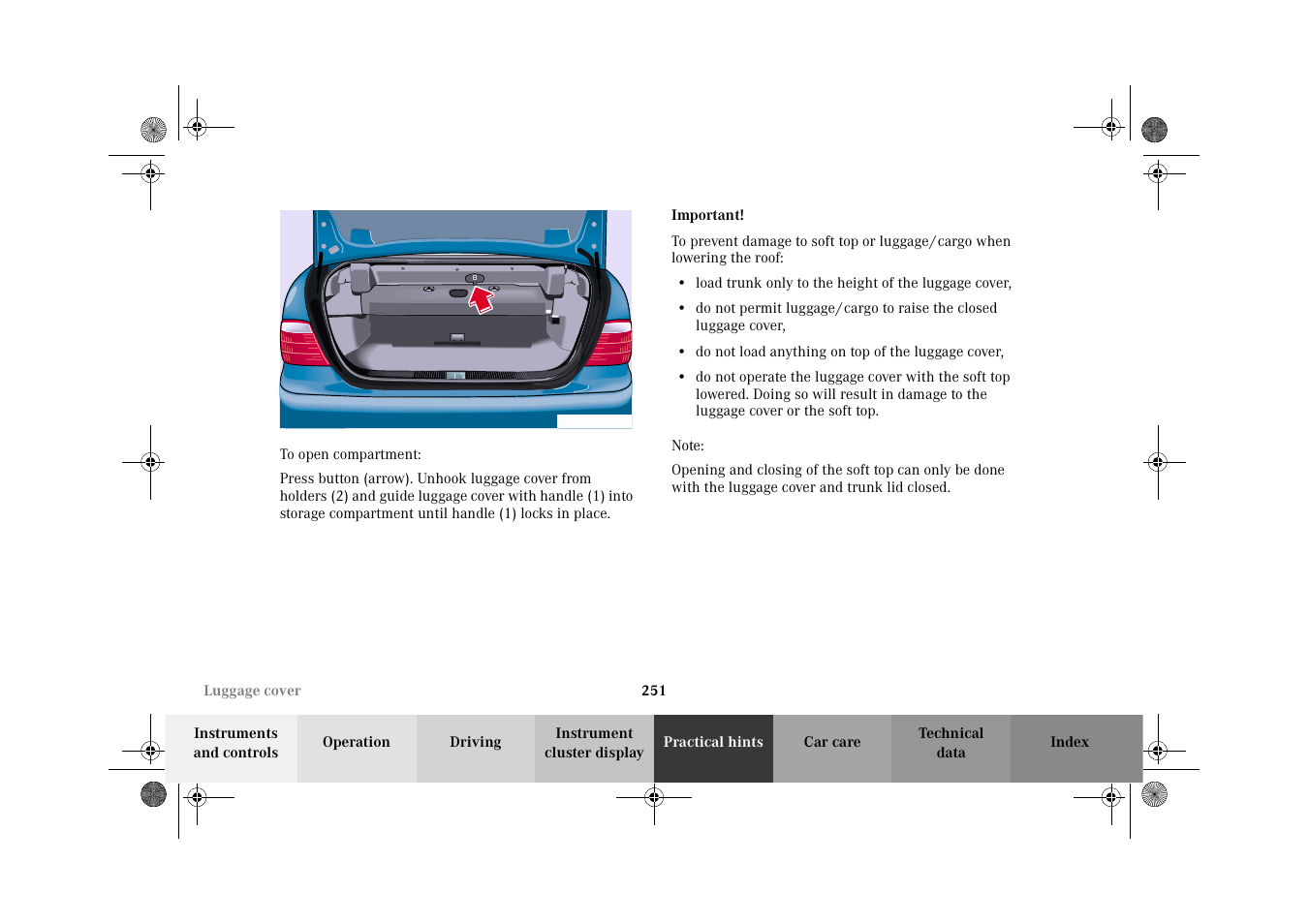 Mercedes-Benz 2002 CLK 320  EN User Manual | Page 254 / 346