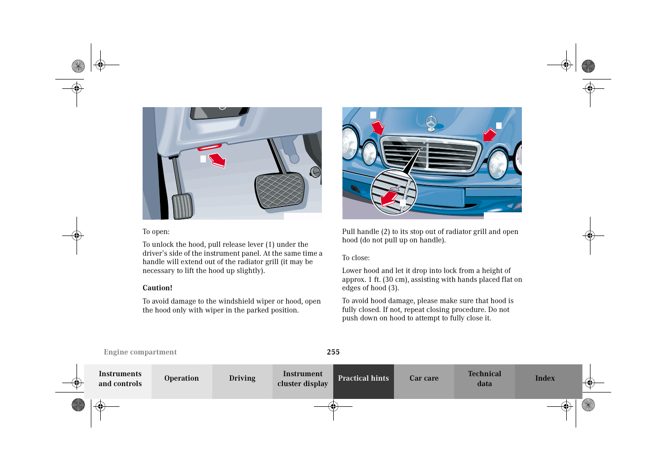 Mercedes-Benz 2002 CLK 320  EN User Manual | Page 258 / 346