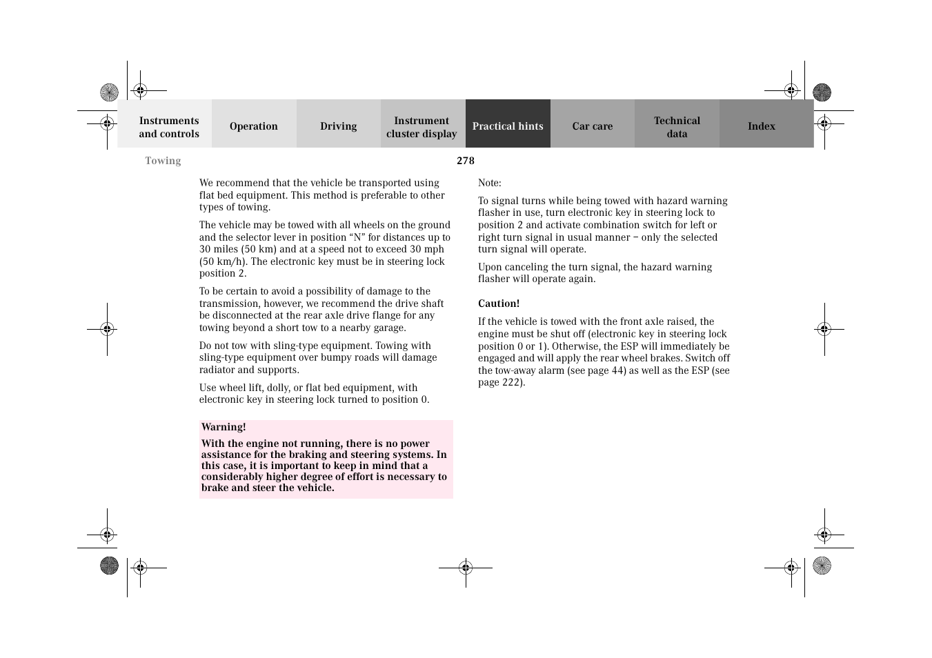 Mercedes-Benz 2002 CLK 320  EN User Manual | Page 281 / 346