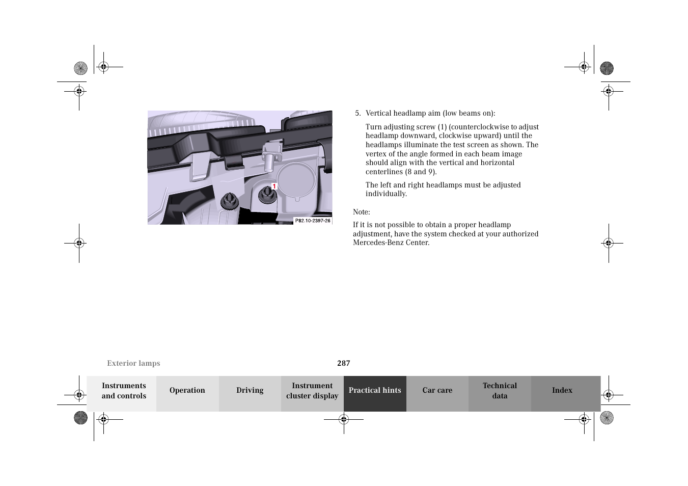 Mercedes-Benz 2002 CLK 320  EN User Manual | Page 290 / 346
