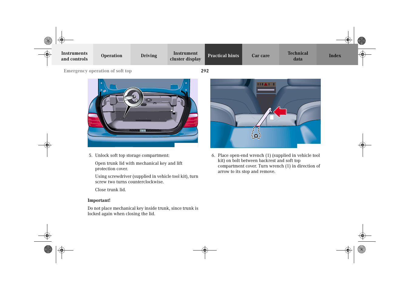 Mercedes-Benz 2002 CLK 320  EN User Manual | Page 295 / 346