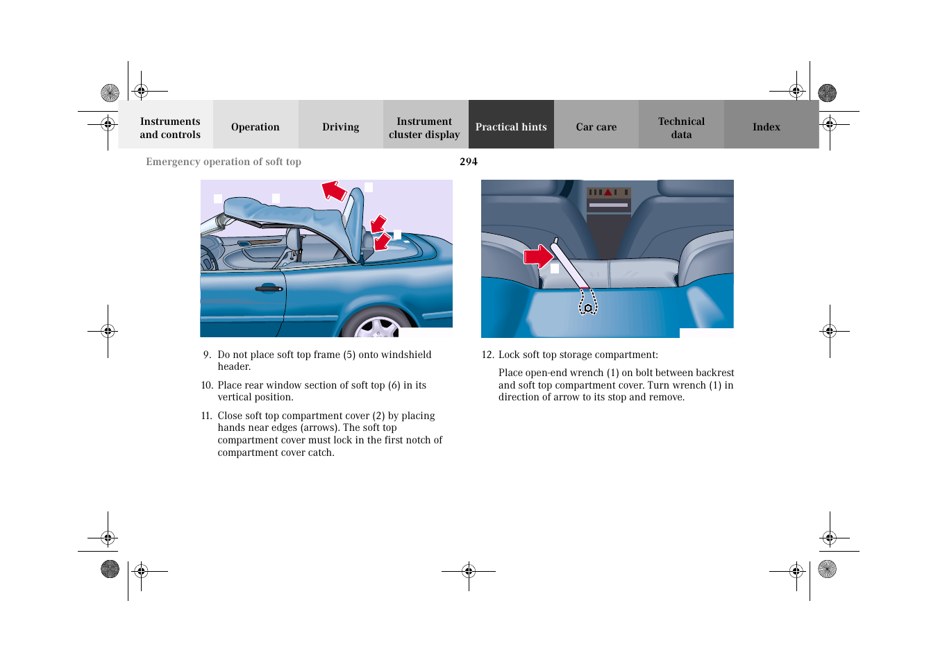 Mercedes-Benz 2002 CLK 320  EN User Manual | Page 297 / 346