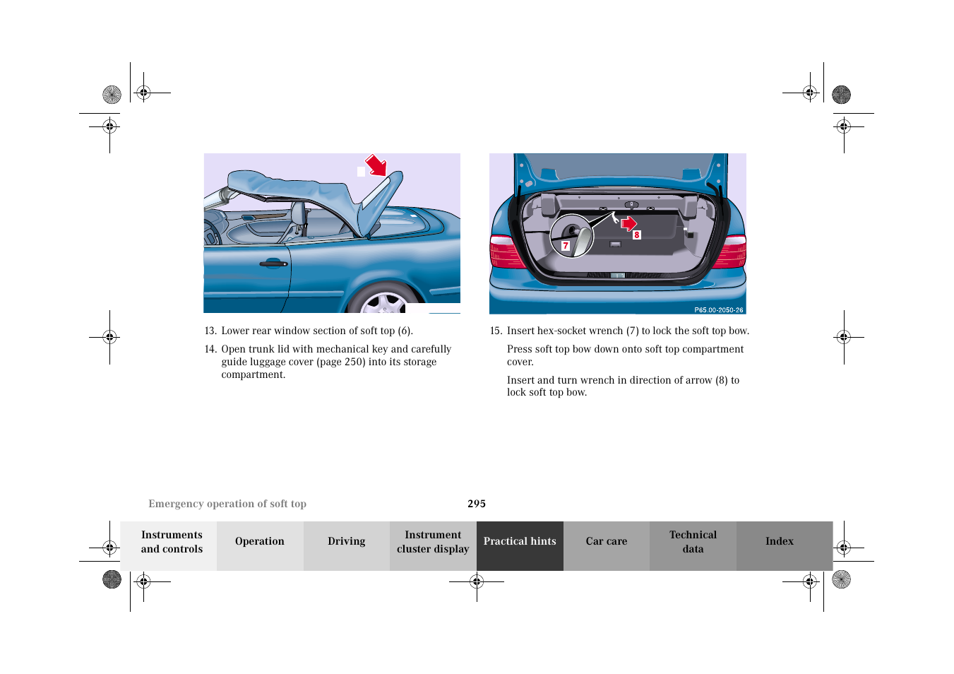Mercedes-Benz 2002 CLK 320  EN User Manual | Page 298 / 346