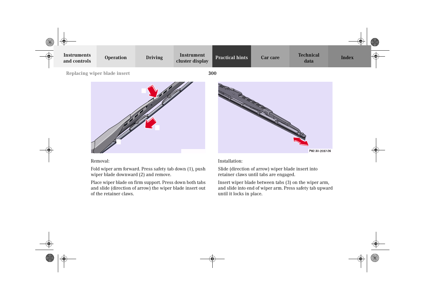 Mercedes-Benz 2002 CLK 320  EN User Manual | Page 303 / 346