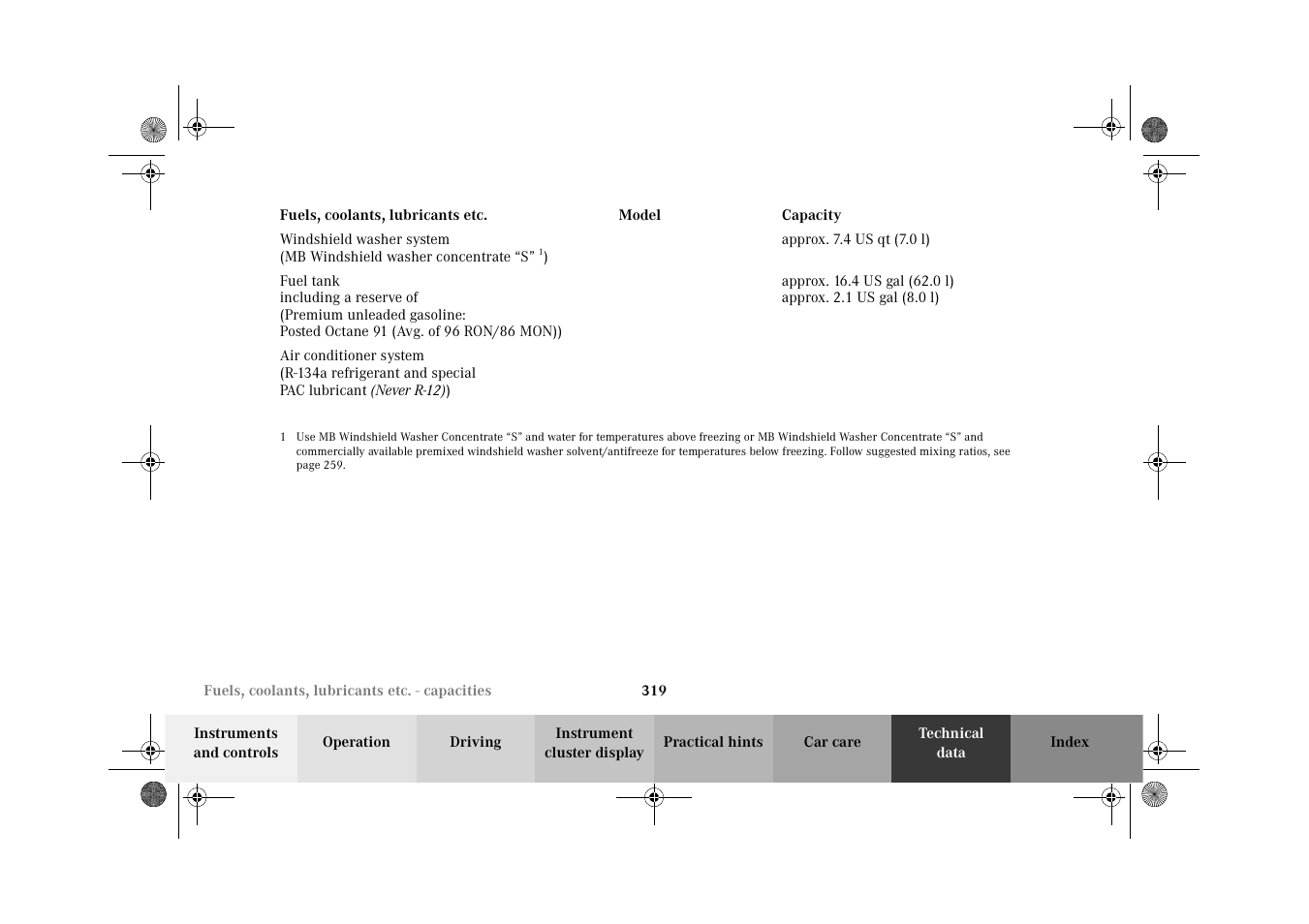 Mercedes-Benz 2002 CLK 320  EN User Manual | Page 322 / 346