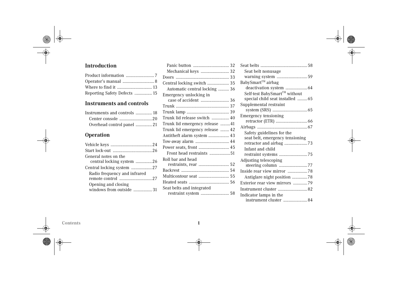 Mercedes-Benz 2002 CLK 320  EN User Manual | Page 4 / 346