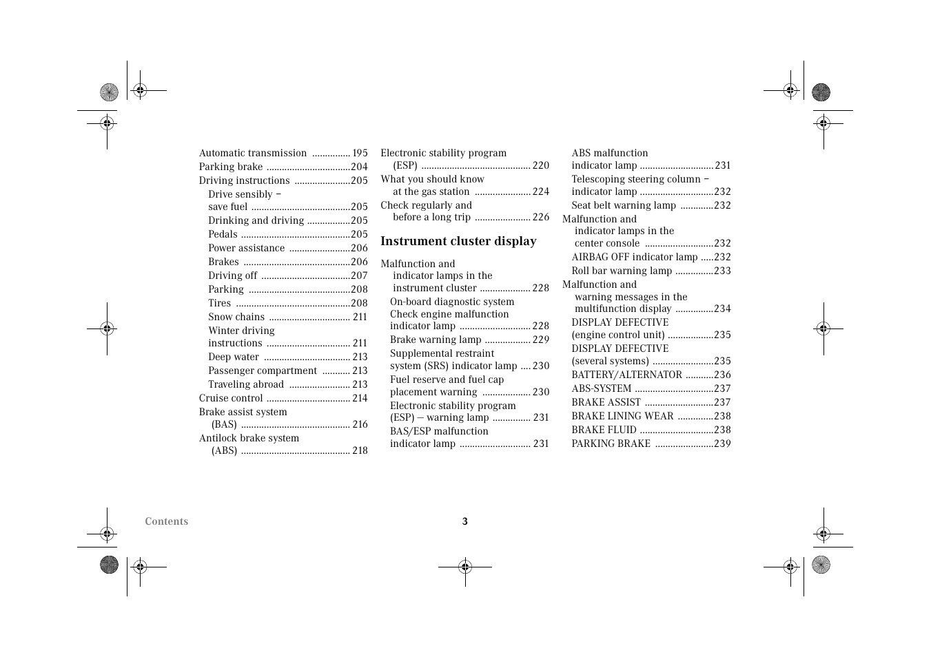 Mercedes-Benz 2002 CLK 320  EN User Manual | Page 6 / 346